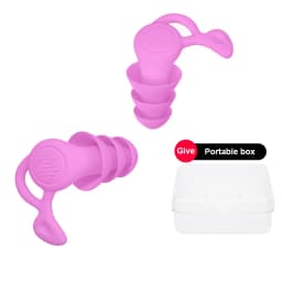 Anti Noise Silicone Earplugs Swimming Ear Plugs Isolation Interference For Work Sleeping Surf Soft Comfort Ear Protector