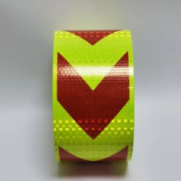 High Intensity Reflective Stickers Waterproof Strip Fluorescent Yellow-Red 10cm*5m Arrow Adhesive Conspicuity Tape For Truck Car