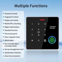 TF886 Fingerprint Keypad Standalone Rfid Card Reader for 12V Electric Access Control System Door Entry Zinc Metal Backlight