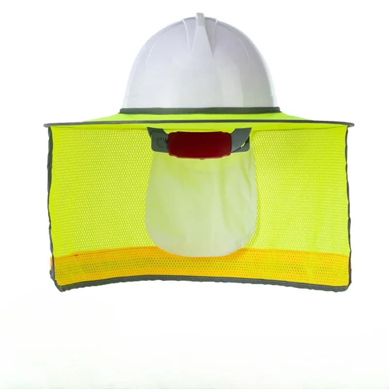 Sunscreen hat without helmet, summer reflective strip, sun visor, foldable shawl, outdoor construction site