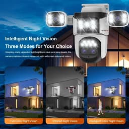 LS VISION Three Screens WiFi Security Camera Outdoor PTZ 10X Optical Zoom Cameras Auto Tracking CCTV Camera Surveillance