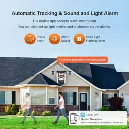 LS VISION Three Screens WiFi Security Camera Outdoor PTZ 10X Optical Zoom Cameras Auto Tracking CCTV Camera Surveillance