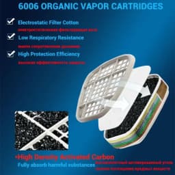 6001 6006 Respirator Cartridge 5N11 Cotton Filter 501 Set Replace For 3m Gas Mask 6200/6800/7502 Serie Painting Mask Accessories