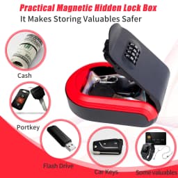 Magnetic Key Box for Under Car With 5 Magnet,Magnet Key Box Hide a key Outside Magnetic Key Hider for Hiding for Vehicles