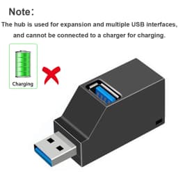For PC Laptop, USB 3.0 HUB Adapter Extender for USB 3.0 Card Reader, Hi-Speed USB 2.0, Mini Splitter Box 1 to 3 Ports