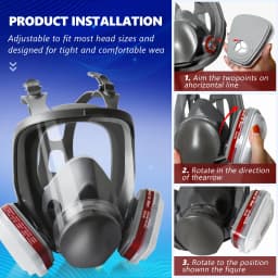 6800 Anti-Fog Gas Mask Full Face Industrial Painting Spraying Respirator Safety Work Filter Dust Proof Formaldehyde Protection