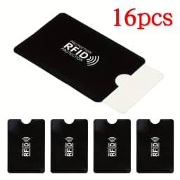 16 Pcs RFID Protection Card Sleeves - Secure Your Credit and Debit Cards- Simple Style for Everyday Use