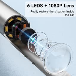 Visual Wireless Otoscope Ultra Thin 4.2MM Camera HD 1080P Ear Scope WiFi Endoscope for IOS/Android with Ear Wax Cleaning Tools