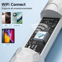 Visual Wireless Otoscope Ultra Thin 4.2MM Camera HD 1080P Ear Scope WiFi Endoscope for IOS/Android with Ear Wax Cleaning Tools