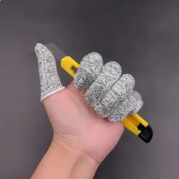 20Pcs Anti-Cut Finger Cover Finger Protector Sleeve Level 5 High-Strength Safety Flexible Anti Cut Fingertip Gloves Kitchen Tool