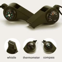 Emergency Survival Whistle Outdoor Multifunctional Whistle with Compass Thermometer Referee Whistle Camping Hiking Tools