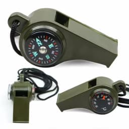 Emergency Survival Whistle Outdoor Multifunctional Whistle with Compass Thermometer Referee Whistle Camping Hiking Tools