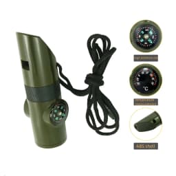 Emergency Survival Whistle Outdoor Multifunctional Whistle with Compass Thermometer Referee Whistle Camping Hiking Tools