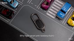 E91J Mini GPS Tracker SmartTag Keychain Compatible with iOS Find My App Anti-Lost Locator for Pet Dog Cat Child Car Key Wallet