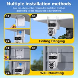 LS VISION 12MP 60X Optical Zoom Solar Securty Camera Outdoor 4G/WiFi Dual Screen Two Way Talk Auto Tracking CCTV Camera Ubox App