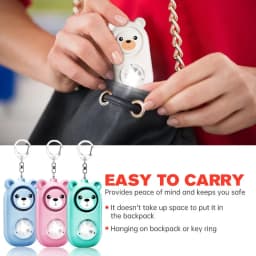 Personal Self Defense Alarm 130db Self Defense Siren Safety Alarm For Women Girl Personal Keychain Alarm With lighting