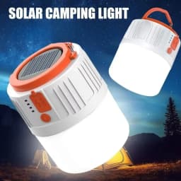 Super Bright Camping Light Bulb Solar LED 6 Lighting Modes USB Rechargeable Power Bank Outdoor BBQ Tents Hanging Emergency Light