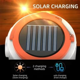 Super Bright Camping Light Bulb Solar LED 6 Lighting Modes USB Rechargeable Power Bank Outdoor BBQ Tents Hanging Emergency Light