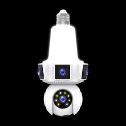 6MP V380Pro Dual Lens E27 Full Color Wireless PTZ IP Dome Camera AI Humanoid Detection Home Security CCTV Baby Monitor