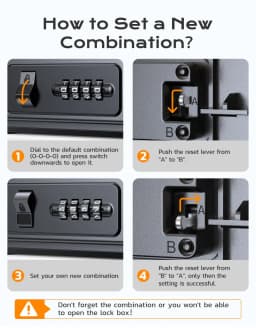 Travel Safe Lock Box Waterproof 4-Digit Combination Anti-Theft Personal Beach Safe with Removable Steel Cable Security Case