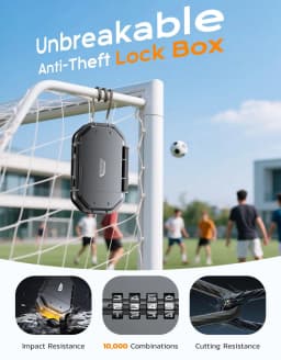 Travel Safe Lock Box Waterproof 4-Digit Combination Anti-Theft Personal Beach Safe with Removable Steel Cable Security Case