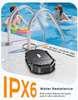 Travel Safe Lock Box Waterproof 4-Digit Combination Anti-Theft Personal Beach Safe with Removable Steel Cable Security Case