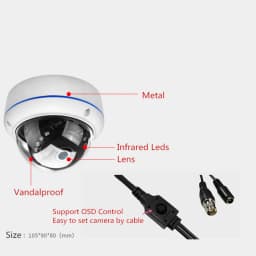 Full HD 2MP AHD Surveillance Camera 180 Degree Fish Eye Home Security Infrared Dome CCTV Camera 20M with OSD Cable