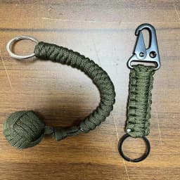 Outdoor Security Protection Black Monkey Fist Steel Ball for Girl Bearing Self Defense Lanyard Survival Key Chain Broken Windows