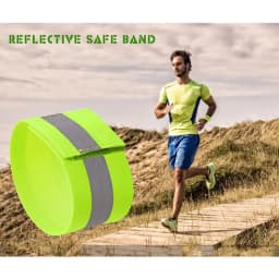 2pc Reflective Bands Safety Flashing Armband Belt Glow in the dark Bracelet for Night Jogging Walking Biking Cycling Running
