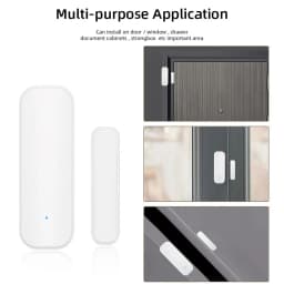 WiFi or Zigbee Window Door Sensor With Battery Smart Home Security Alarm System Voice Control Via Alexa Google Home Smart