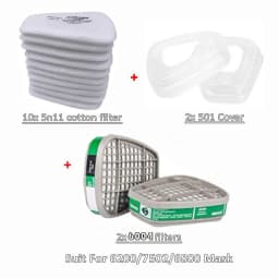 Organic 6001/6002 Filter Cartridge 5N11 Dustproof Cotton Fit For 3M 6200/7502/6800 Gas Mask Chemical Painting Spray Respirator