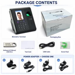 CF16 Face Recognition Time Attendance Machine WiFi Fingerprint RFID Card 2000mAh Backup Battery Employee Time Clock