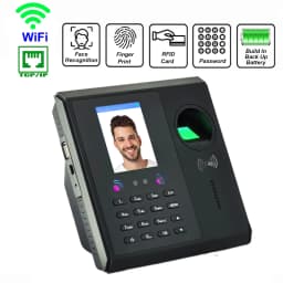 CF16 Face Recognition Time Attendance Machine WiFi Fingerprint RFID Card 2000mAh Backup Battery Employee Time Clock