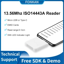 13.56mhz ISO14443A HF Tiny Size RFID OTG Android Phone USB Type-c Interface Portable Handheld IC Card Reader