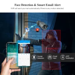 Techage 4MP POE Camera AI Smart Two Way Audio Outdoor Face Detection IP66 Waterproof CCTV Video Surveillance IP Security Camera