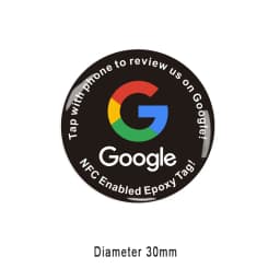 Google Review Epoxy Sticker Increase Your Reviews 13.56MHz Programmable NFC Touch NTAG213 NFC Tag Sticker Epoxy Lables