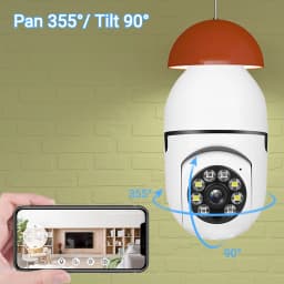 4MP E27 Bulb Camera WiFi Indoor Video Surveillance Home Security Full Color Night Vision AI Auto Human Tracking ICSEE APP 1080P