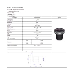 Witrue Fish Eye Lens 2.1MM HD 5MP Aperture F2.0 Format 1/2.5" M12 Mount for Surveillance Security CCTV Cameras
