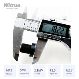 Witrue Fish Eye Lens 2.1MM HD 5MP Aperture F2.0 Format 1/2.5" M12 Mount for Surveillance Security CCTV Cameras