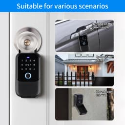 Waterproof Key Safe Box Fingerprint Storage Secret Key Safety Box Support Tuya App TTlock Bluetooth to WiFi Hub Unlock Padlock