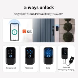 Waterproof Key Safe Box Fingerprint Storage Secret Key Safety Box Support Tuya App TTlock Bluetooth to WiFi Hub Unlock Padlock