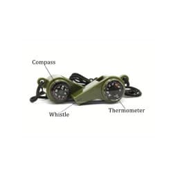 3 in 1 Emergency Survival Whistle Compass Thermometer Referee Cheerleading Whistle Camping Hiking Outdoor Multifunction Whistle