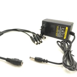 JIENUO Power Adapter DC 12V 2A EU Plug Supply 4 Split Power Cable For CCTV Camera DVR NVR IP Cam AHD Analog LED Light Strip
