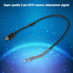 1pcs 60cm 5 Pin Analog BNC Video Cable Power Lead Wire F Video & DC Jack Female Cord for Analog CCTV Camera PCB Board