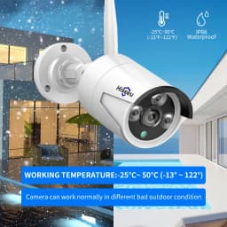 Hiseeu 3/5/8MP WiFi CCTV Camera Security System IR Night Vision Bullet Camera Set 10CH NVR Wireless CCTV Surveillance System