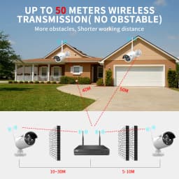Hiseeu 3/5/8MP WiFi CCTV Camera Security System IR Night Vision Bullet Camera Set 10CH NVR Wireless CCTV Surveillance System