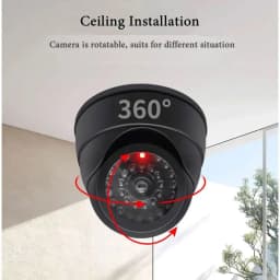 New Black/White Dummy Conch Camera Red Flashing LED Light For Home Office Surveillance Security System Fake CCTV Security Camera