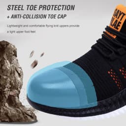 Work Safety Shoes Summer Breathable Men Air Cushion Work Protective Shoes Sneakers Anti-Puncture Work Shoes Male Steel Toe Shoes