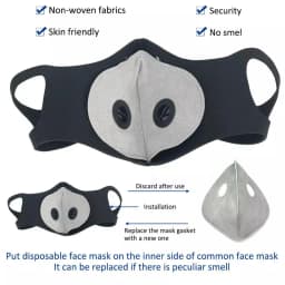 PM2.5 Active Carbon Filter Replacement Protection Anti Dust 5layers Cycling Face Masks Breathing Filter Gasket Cycling Dustproof