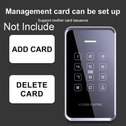 1000Users NFC Access Control Keypad Waterproof Backlight Touch Screen 125Khz+13.56Mhz RFID Proximity Card Password Unlock Reader